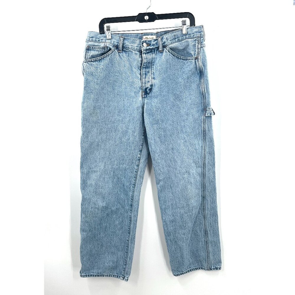 Madewell low slung straight carpenter jeans light wash 90s retro workwear 31 - Picture 7 of 15